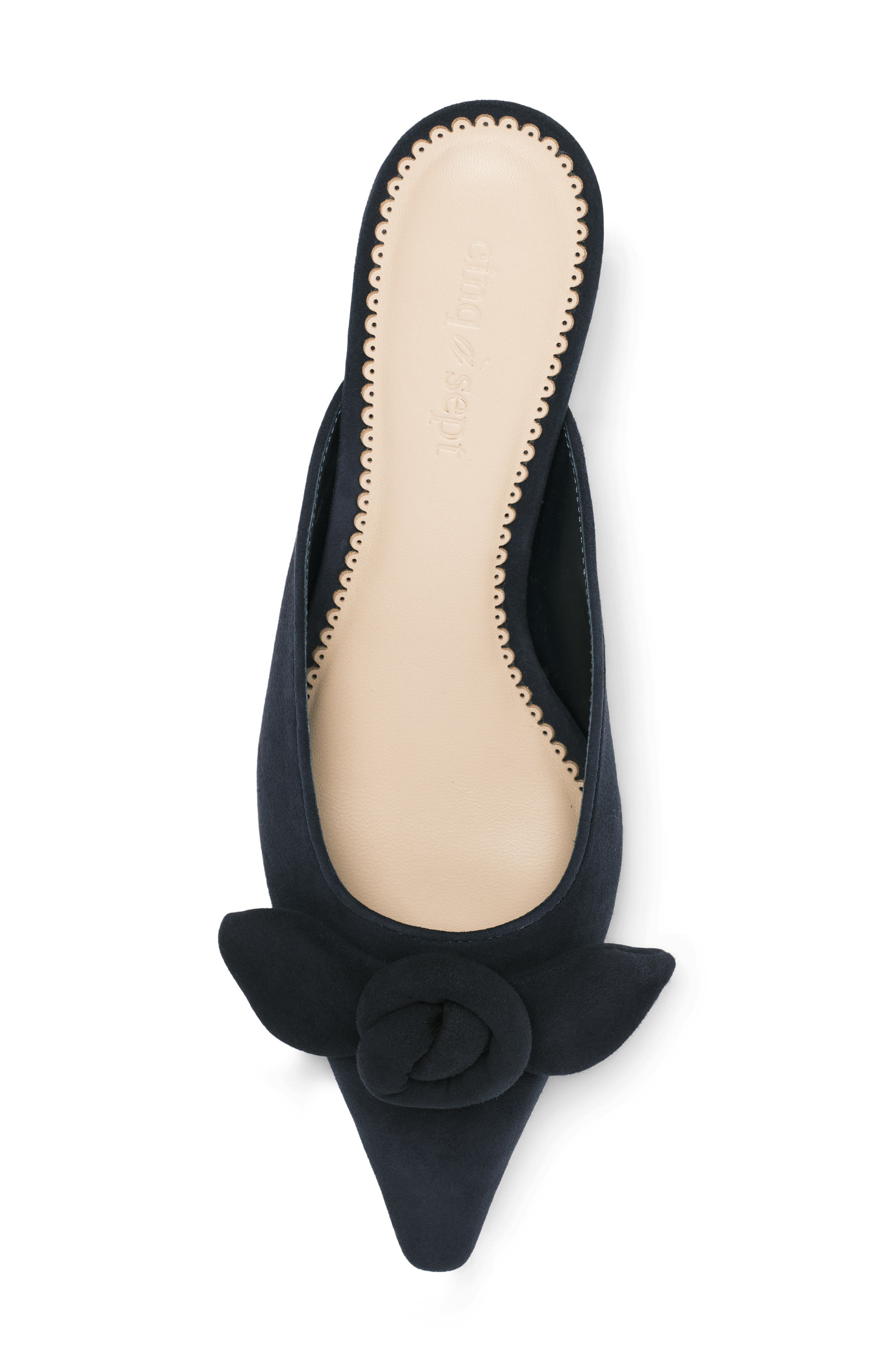 Cinq à Sept Layla Kitten Heel Mule, Alternate, color, Navy