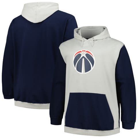Men's Fanatics Branded Navy/Silver Washington Wizards Big & Tall Primary Arctic Pullover Hoodie