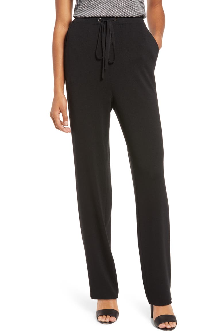Women's Knit Drawstring Pants, Main, color, BLACK