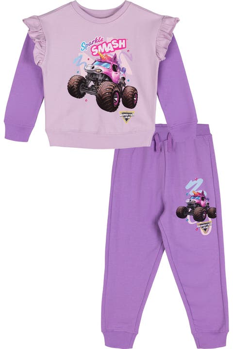 Sparkle Smash 2-Piece Fleece Sweatshirt and Pants Set