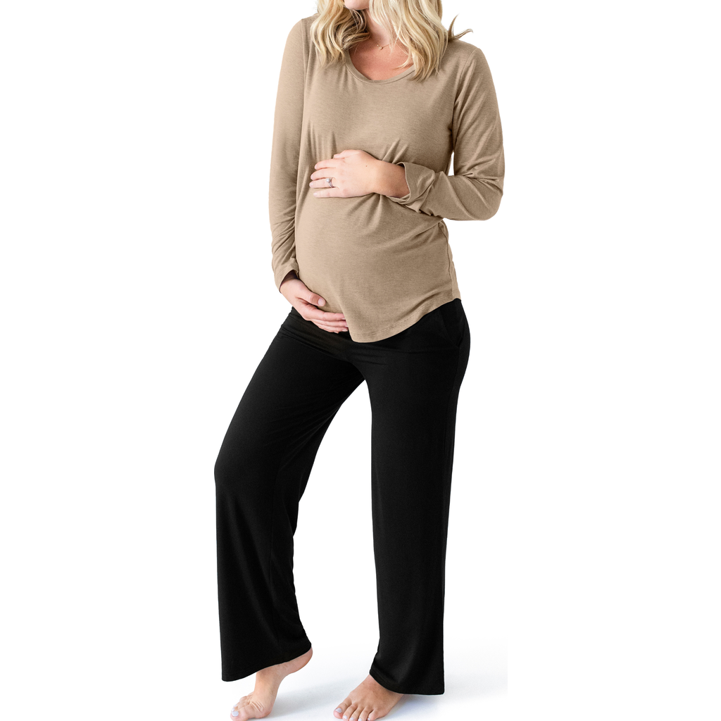 Kindred Bravely Maternity & Nursing Long Sleeve T-shirt In Brown