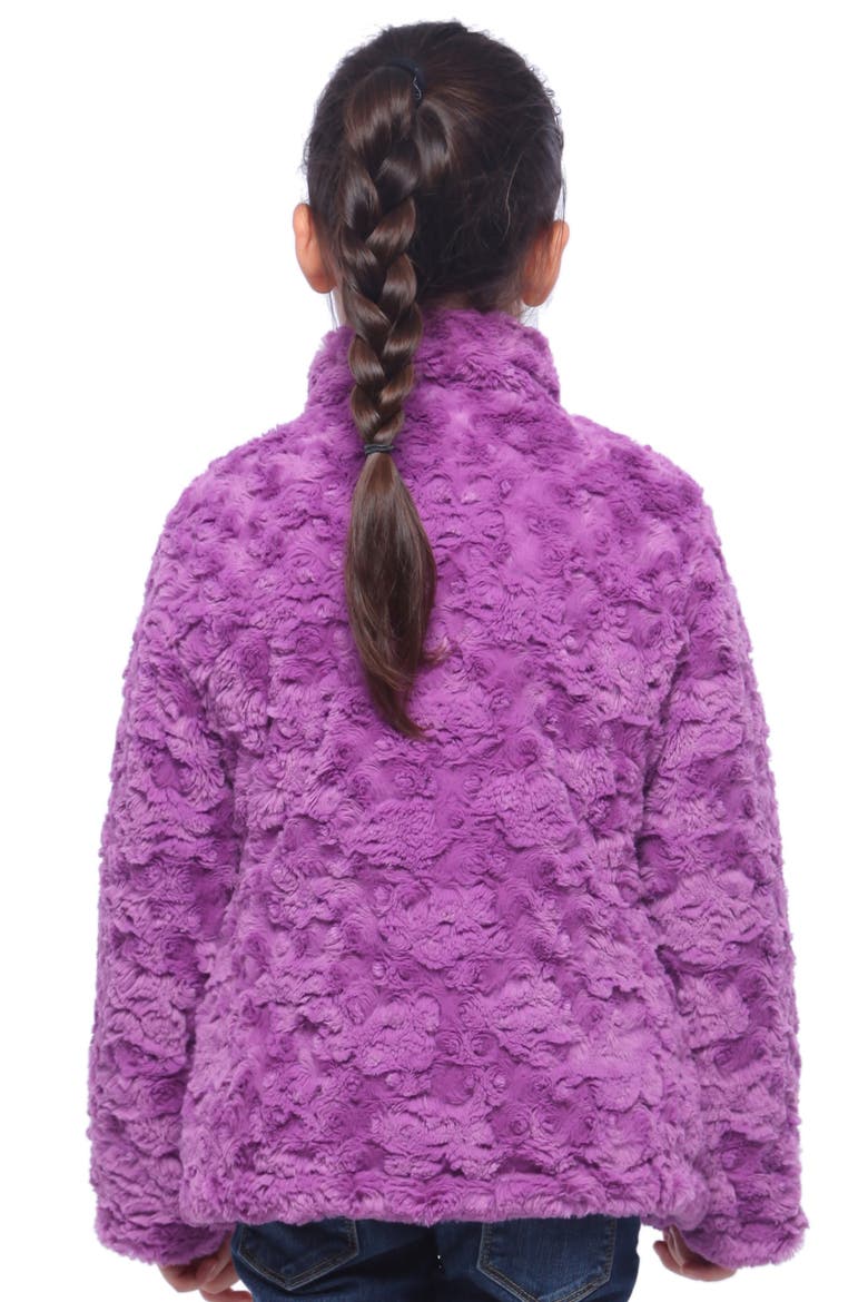 Kids' Reversible Fleece Puffer Jacket, Alternate, color, Mulberry Ice/ Green Printed
