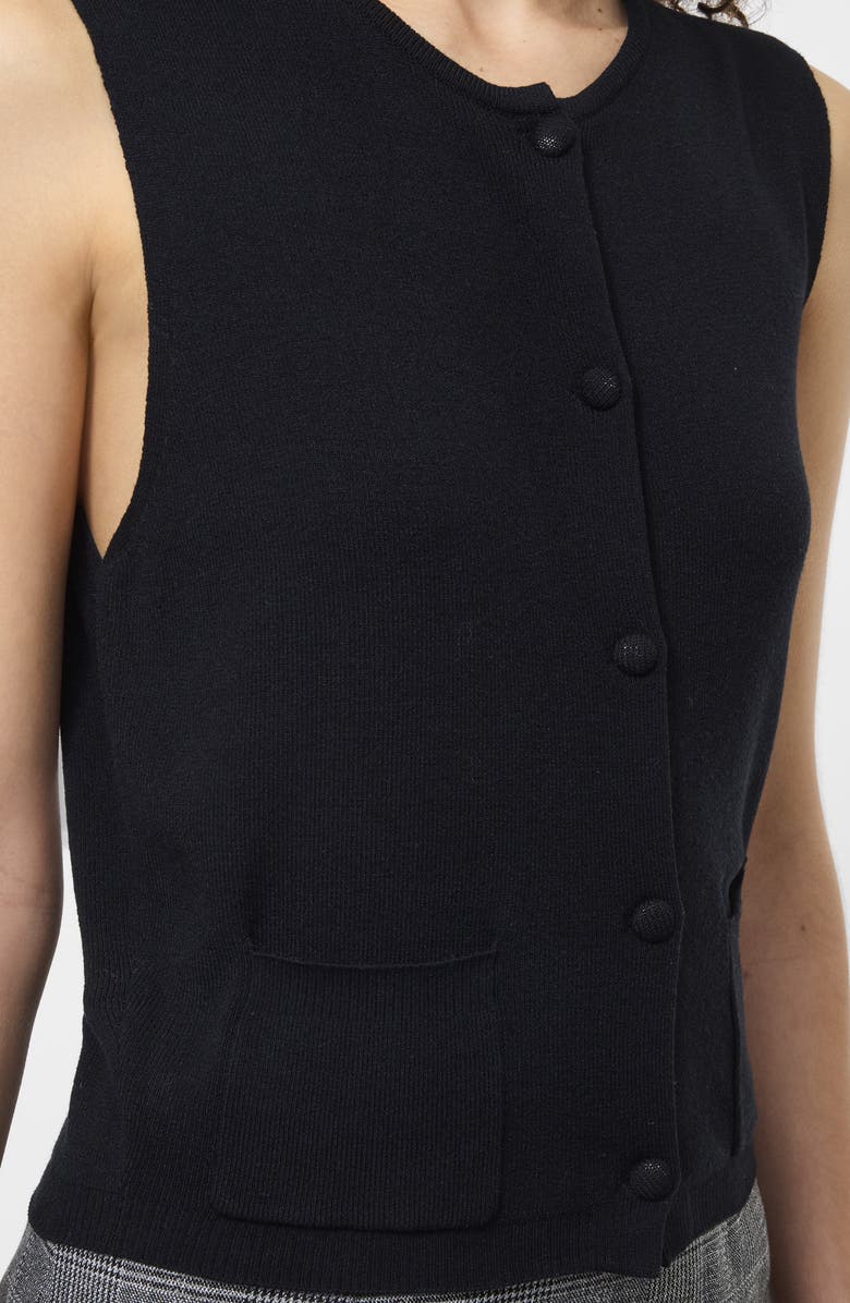 French Connection Cosysoft Knit Vest, Alternate, color, 01-Black