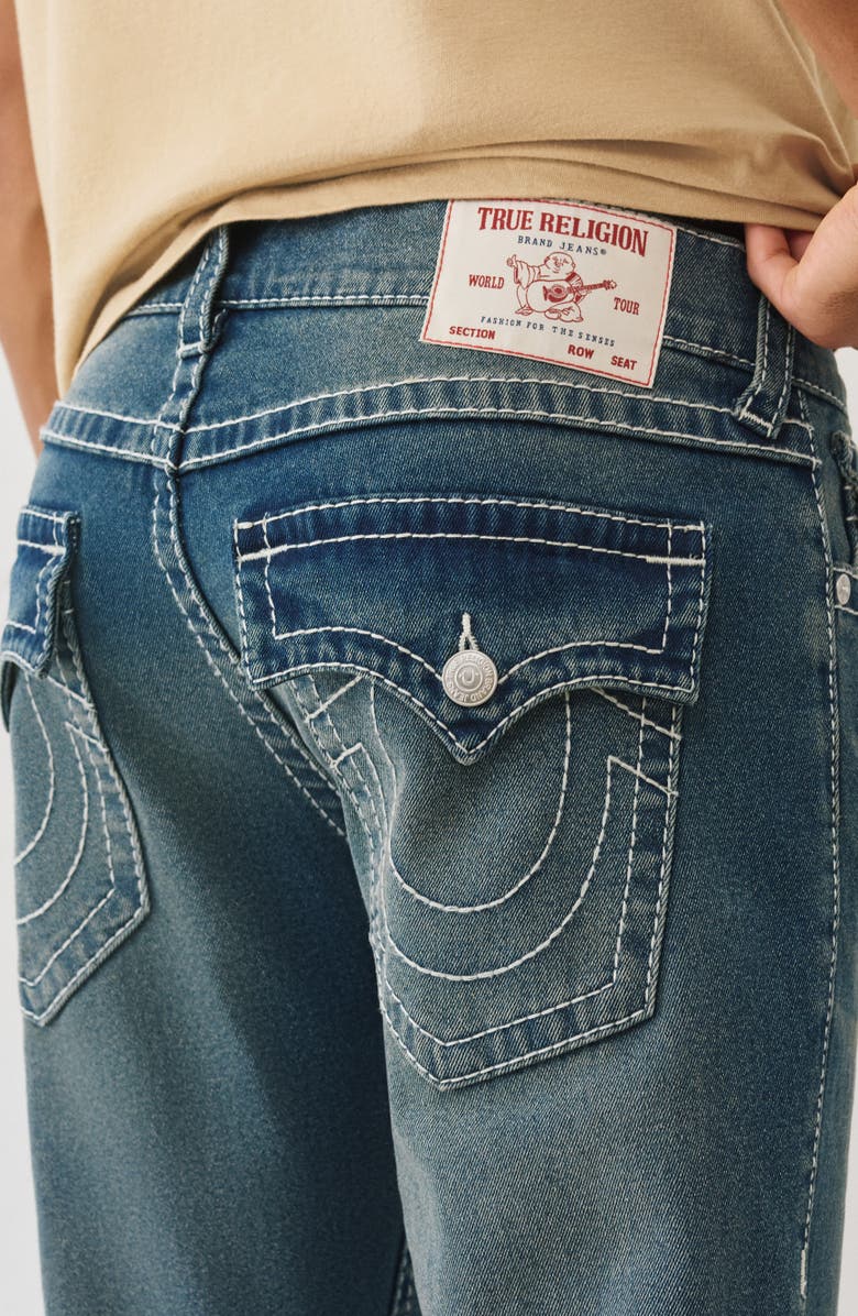 True Religion Geno Big T Flap Pocket Slim Leg Jeans, Alternate, color, Medium Toasted Cinnamon Wash