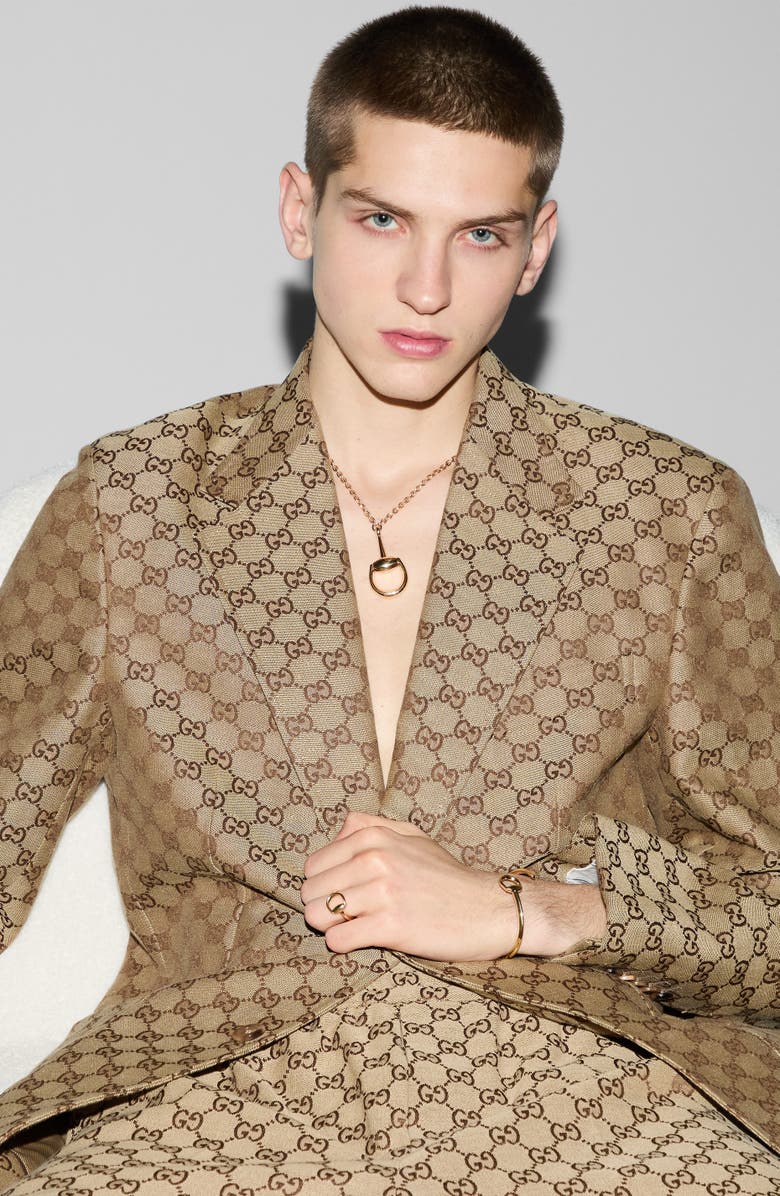 Gucci Horsebit Flex Cuff Bracelet, Alternate, color, Yellow Gold