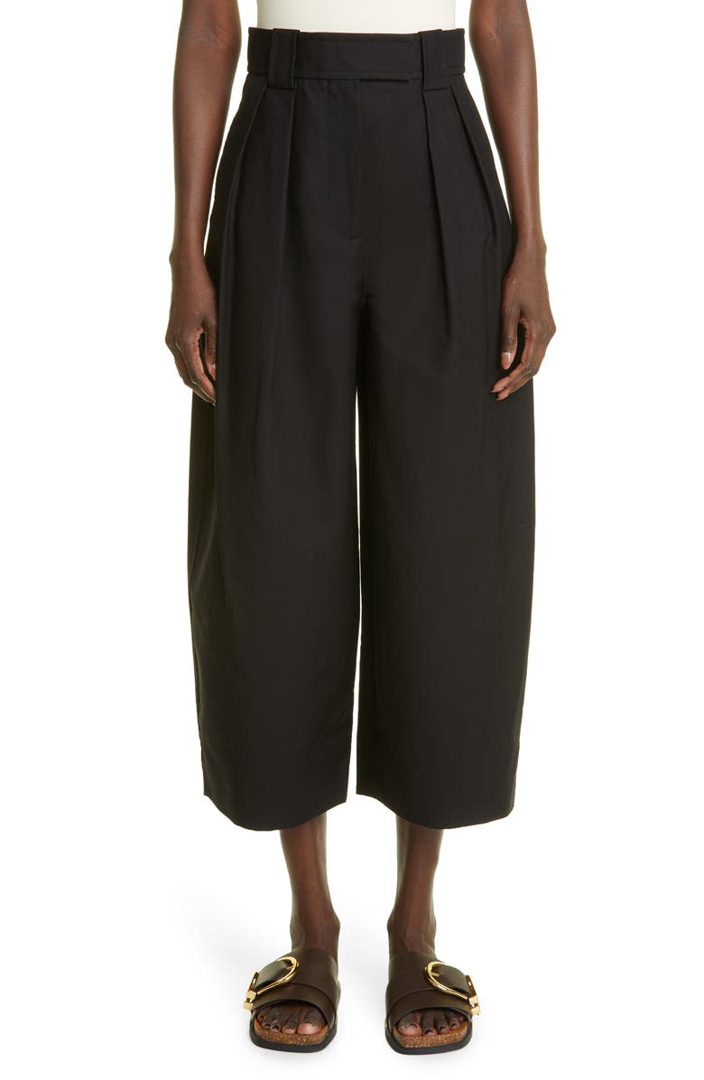 Khaite Tino Crop High Waist Cotton Pants, Main, color, 