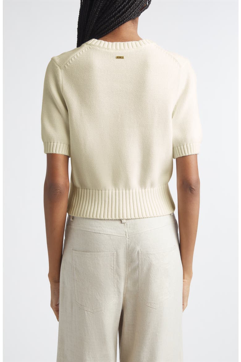 Elsie Short Sleeve Sweater, Alternate, color, IVORY
