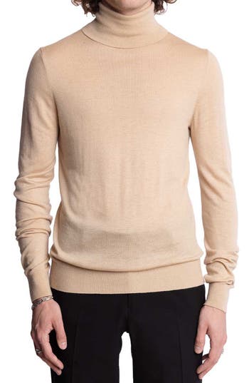 Paisley & Gray Fine Gauge Turtleneck Sweater In Brown