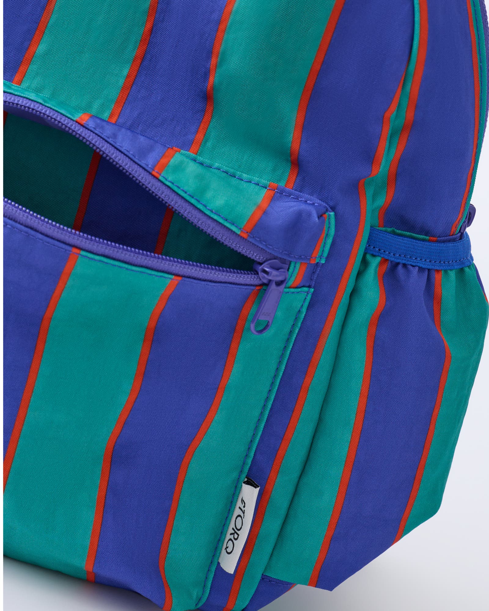 Cool Kid Backpack, Alternate, color, Navy Green Stripe