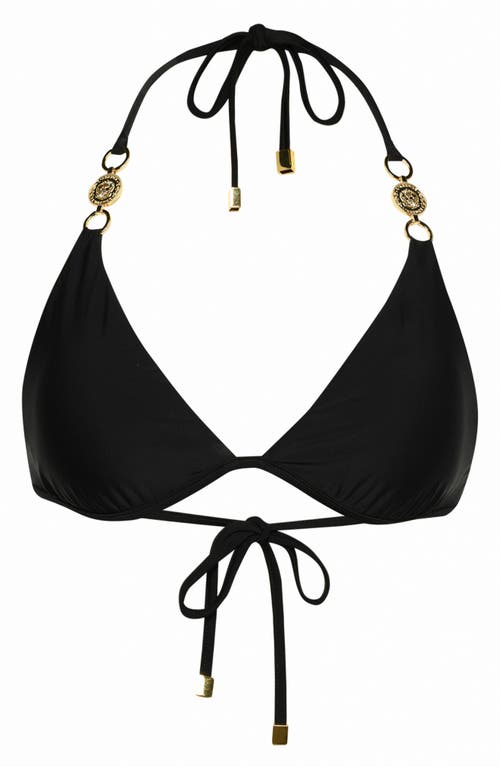 L Agence L'agence Annabelle Solids Triangle Bikini Top In Black