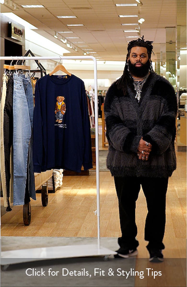 Classic Fit Polo Bear Long Sleeve Cotton Graphic T-Shirt, sales video thumbnail