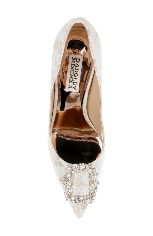 BADGLEY MISCHKA BADGLEY MISCHKA BRIDAL BADGLEY MISCHKA COLLECTION CHER CRYSTAL EMBELLISHED PUMP