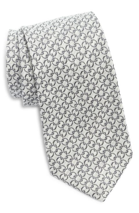 Meighen Link Pattern Silk Jacquard Tie