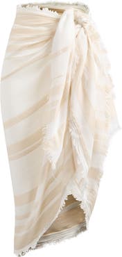 Nordstrom Sheer Stripe Pareo Wrap