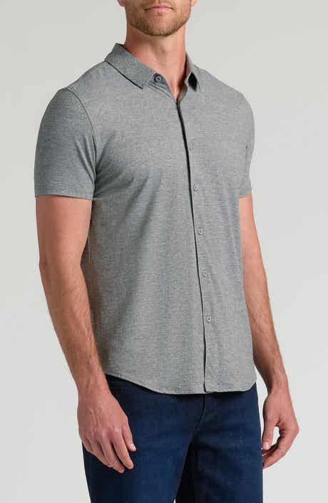 True Classic Comfort Knit Short Sleeve Button-Up Shirt