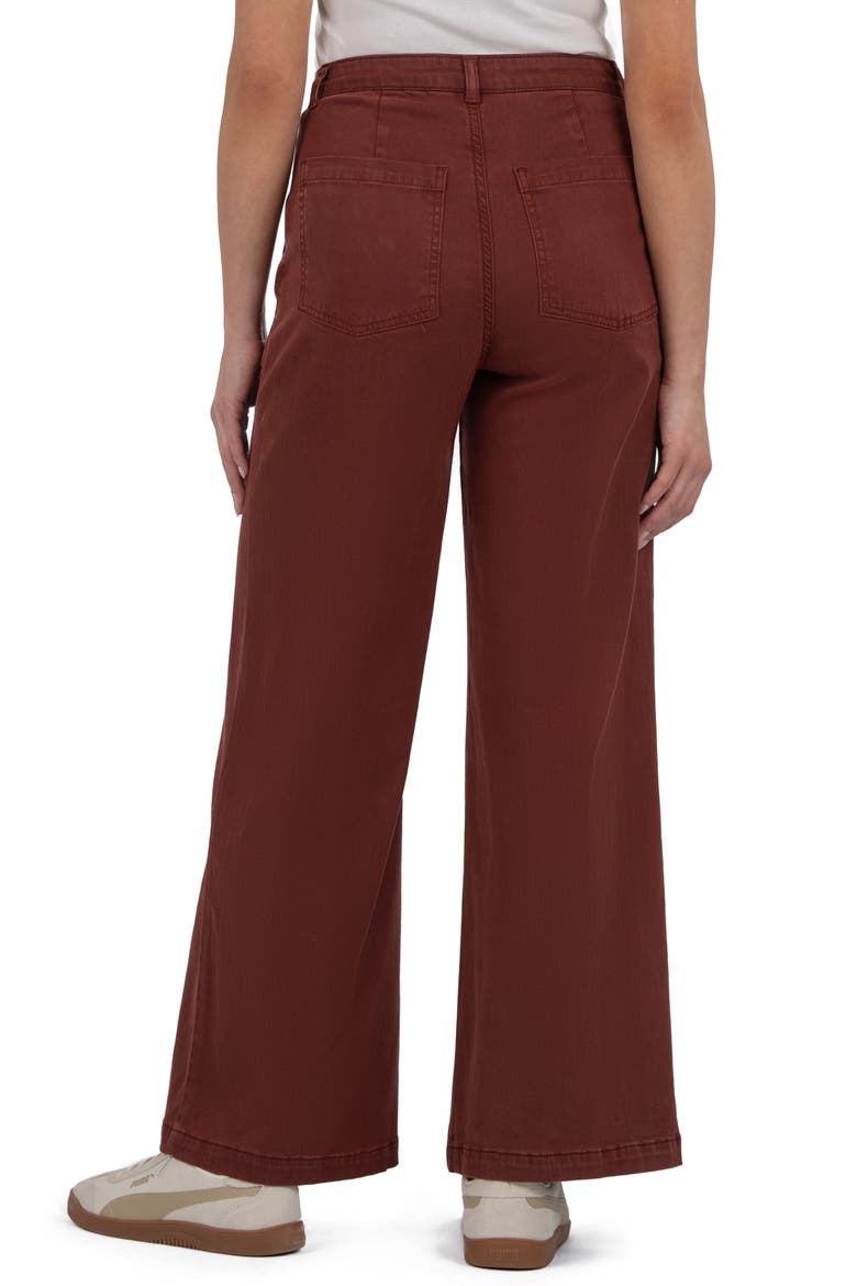 Meg Patch Pocket High Waist Wide Leg Pants, Alternate, color, RUST