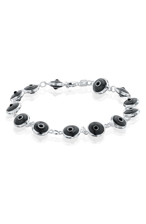 Evil Eye Enamel Station Bracelet