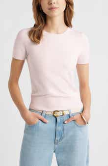Fitted Short Sleeve Sweater
