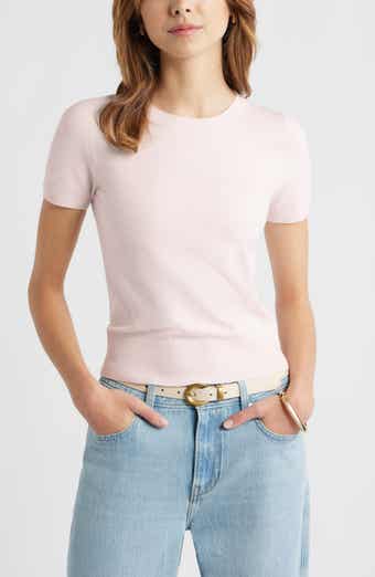 Fitted Short Sleeve Sweater