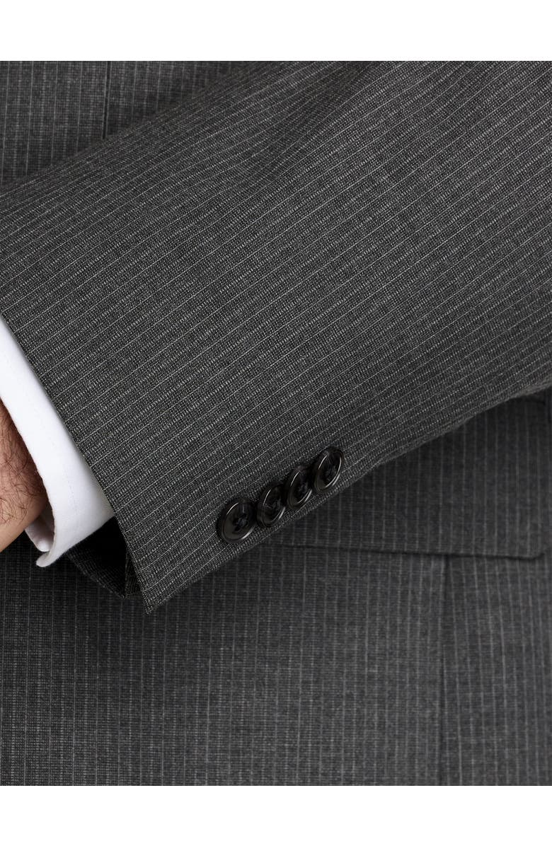 Michael Kors Big & Tall Pinstripe Suit Jacket, Alternate, color, Grey