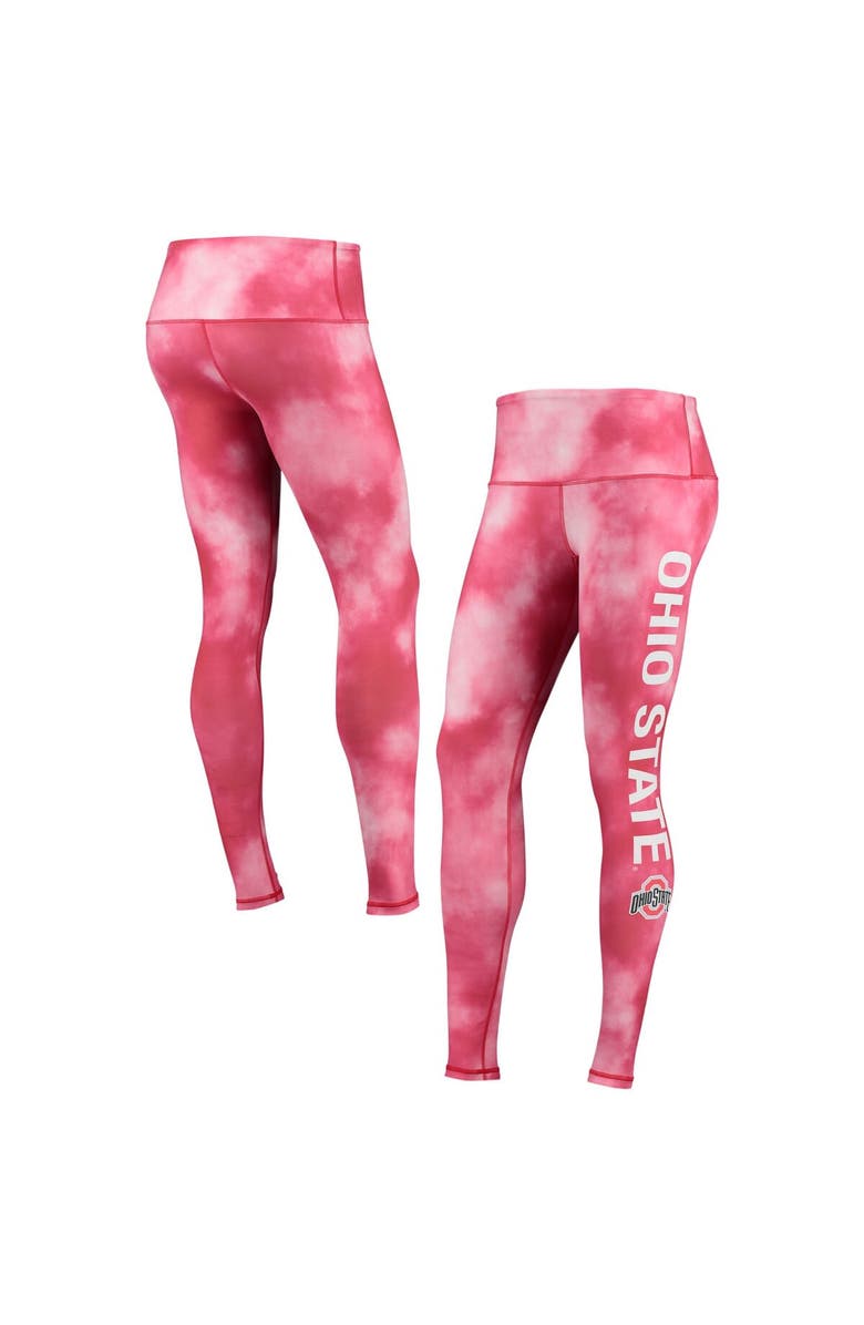 ZOOZATZ Women's ZooZatz Scarlet Ohio State Buckeyes Cloud Dye Mist Leggings, Main, color,