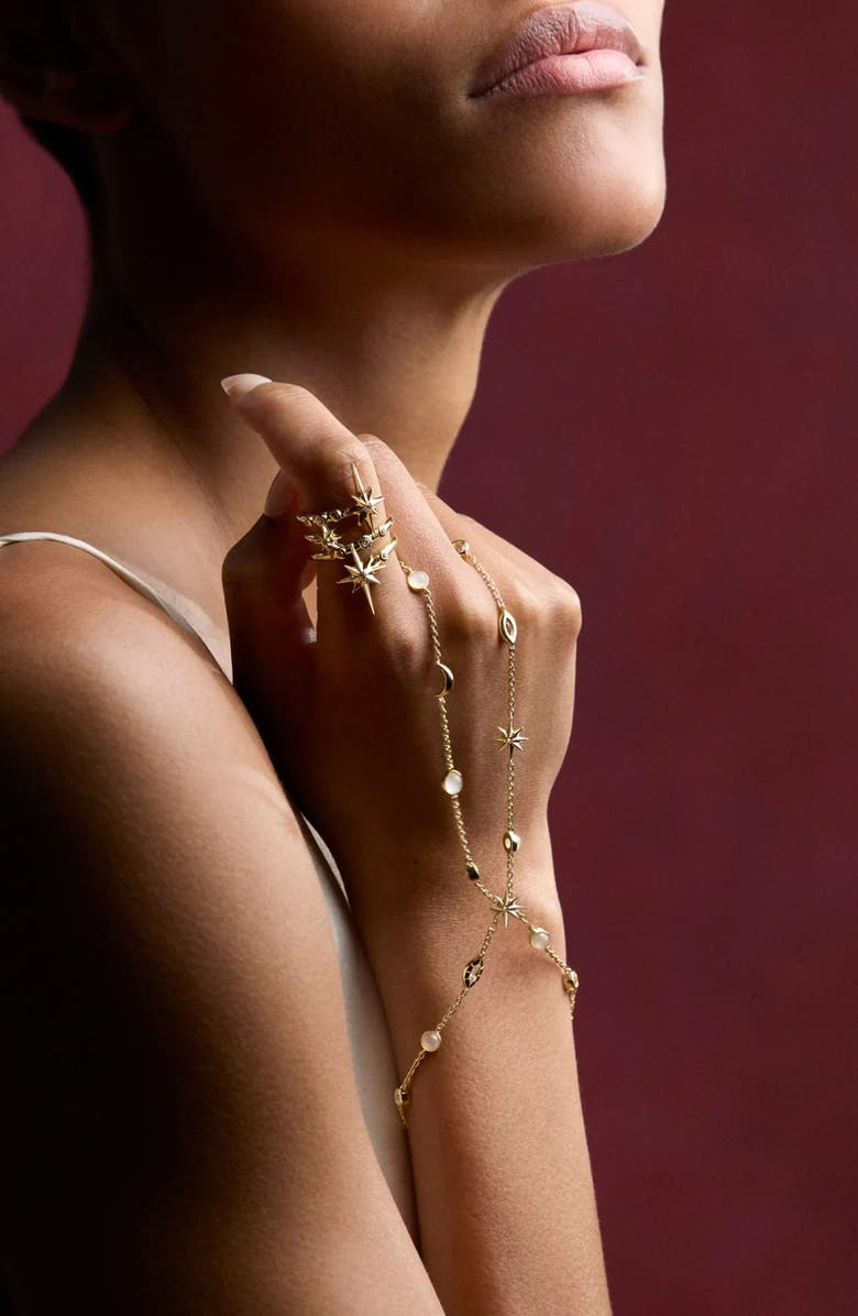 Awe Inspired Midnight Reflection Hand Chain, Alternate, color, 925 Sterling Silver