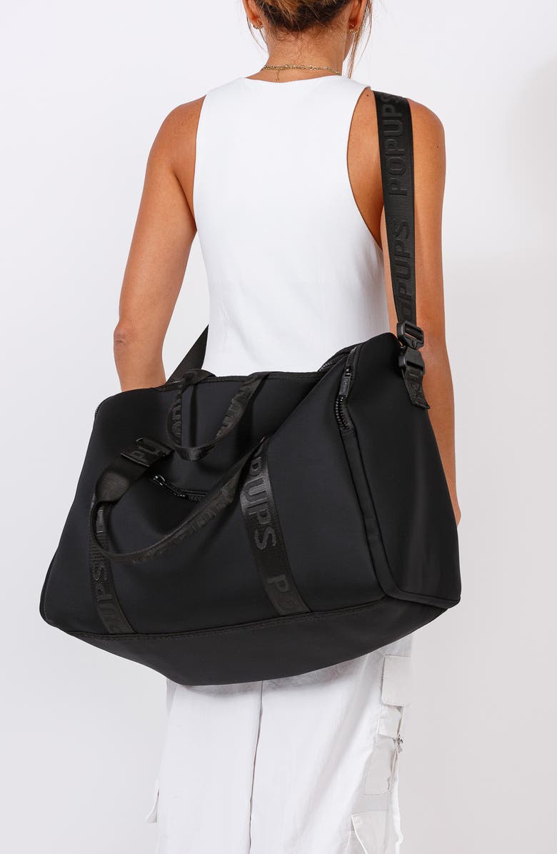 POP UPS BRAND Weekend Neoprene Duffel Bag, Alternate, color, Black