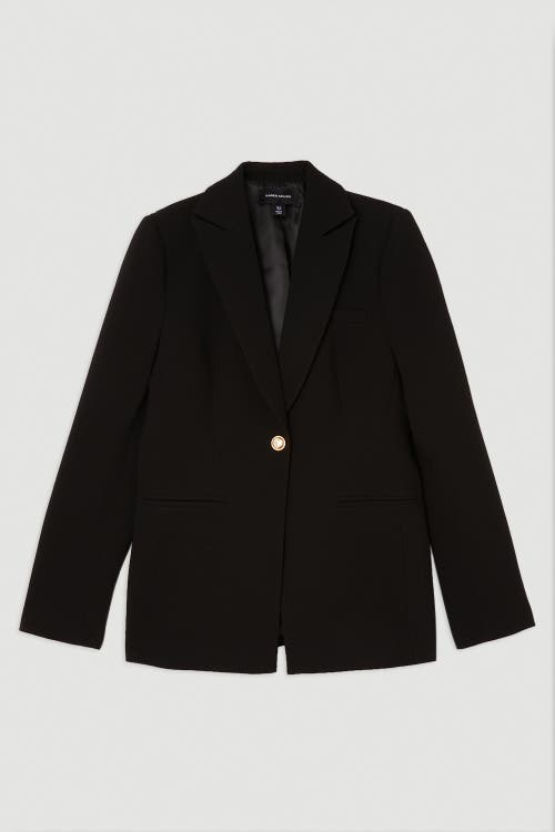 Karen Millen Tailored Single Breasted Blazer In Black