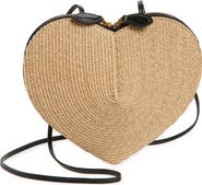 Alaïa Le Coeur Raffia Crossbody Bag