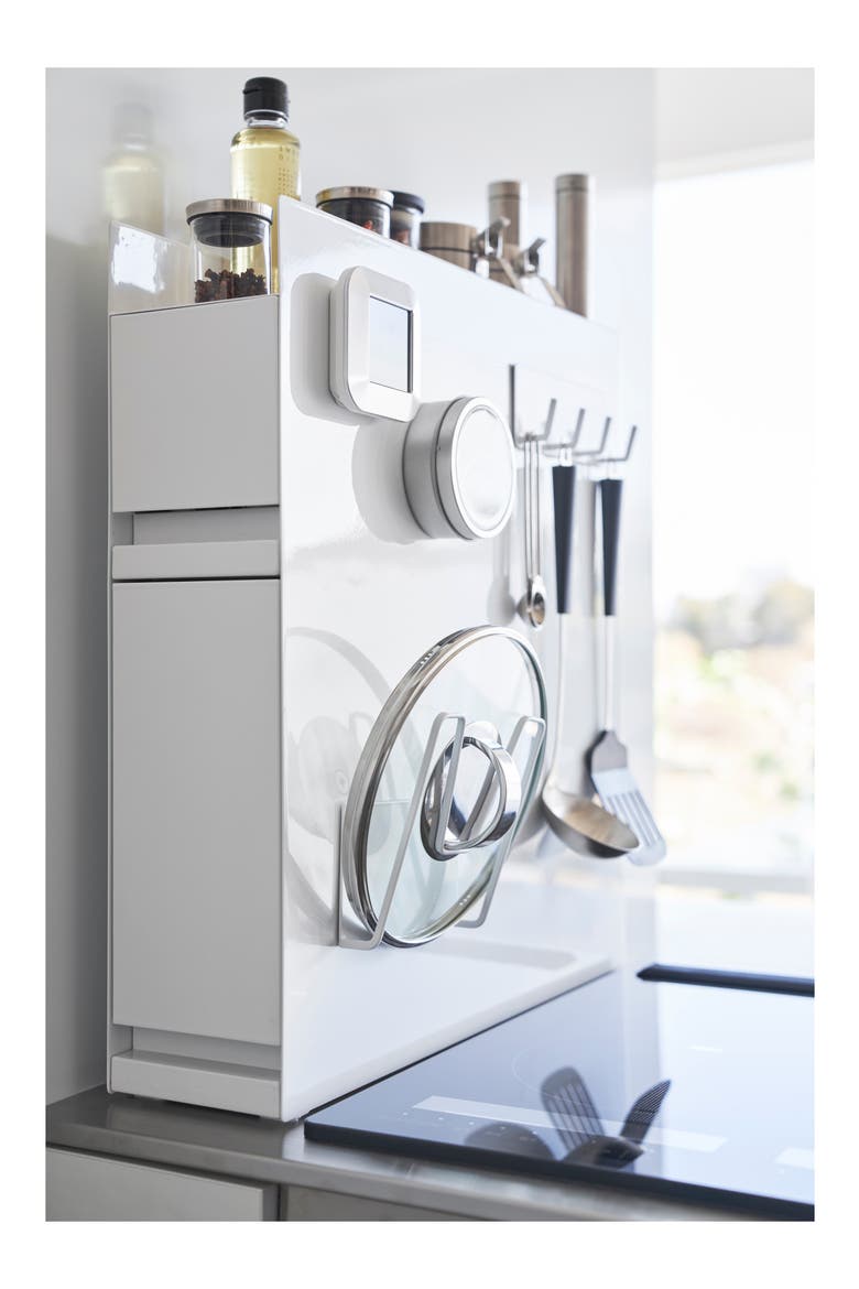Concealable Two-Tier Spice Rack, Alternate, color, WHITE