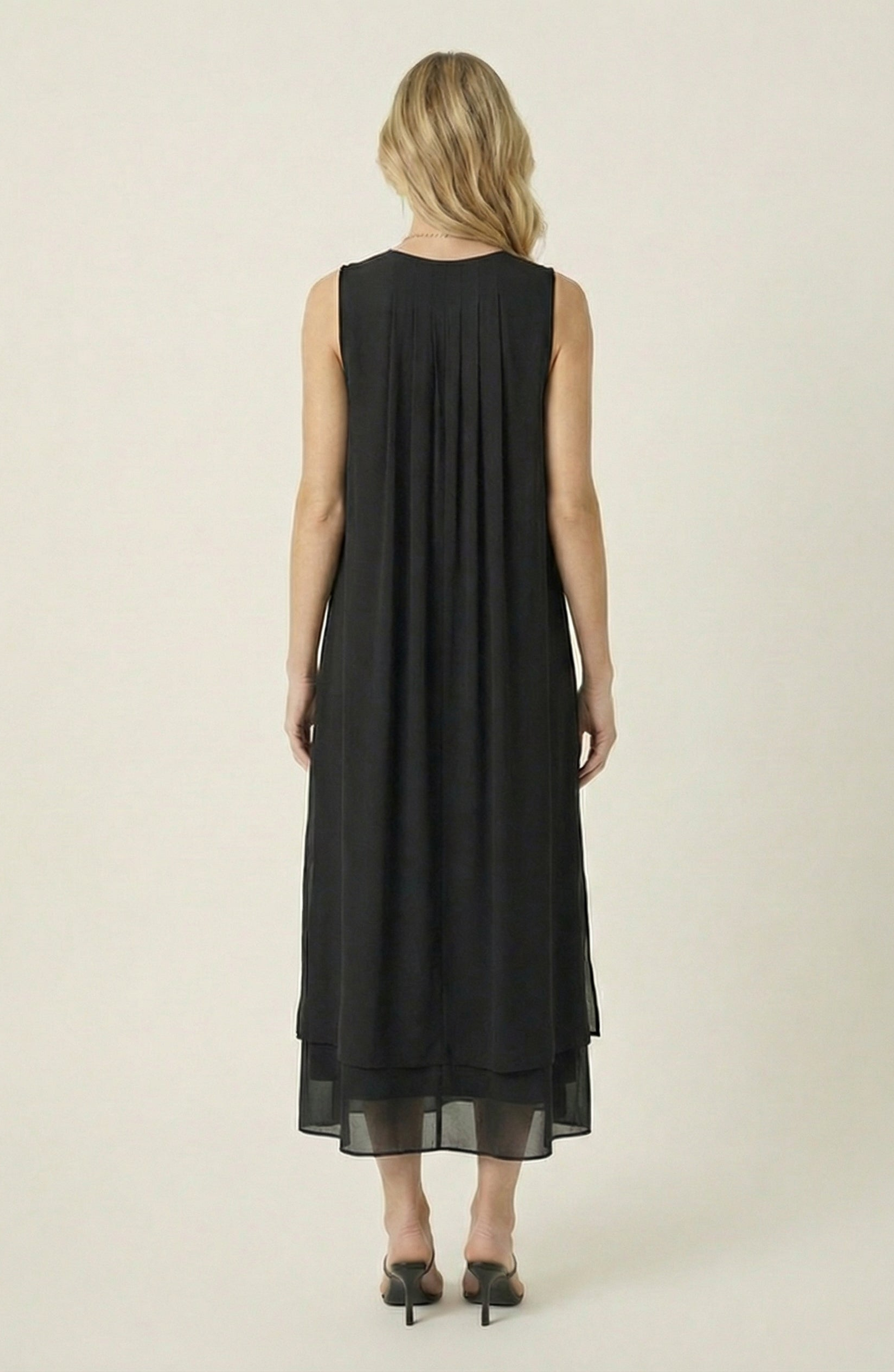 Pleated Sleeveless Midi Dress - image 2