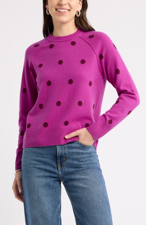 Wool & Cashmere Intarsia Crewneck Sweater