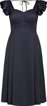 City Chic Roselyn Ruffle Sleeve Dress