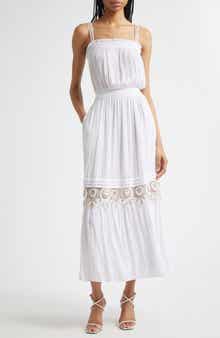 Ramy Brook Catalina Smocked Trim Maxi Sundress