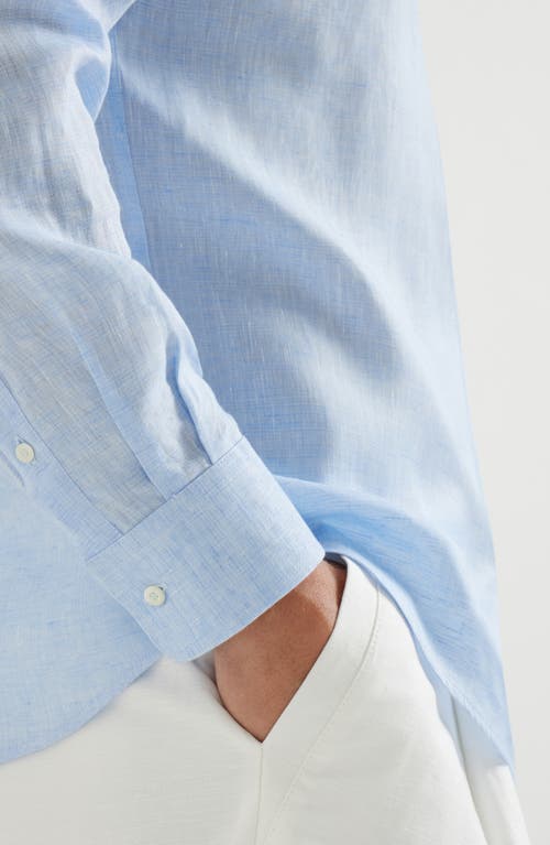 Brunello Cucinelli Spread-collar Shirt In Blue