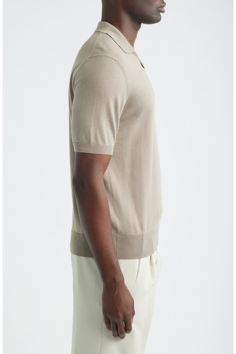 Regular Fit Johnny Collar Polo, Alternate, color, BEIGE