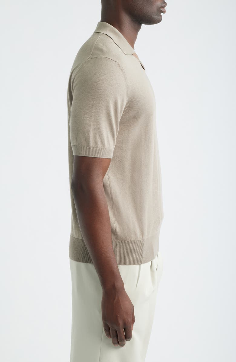 Canali Regular Fit Johnny Collar Polo, Alternate, color, Beige