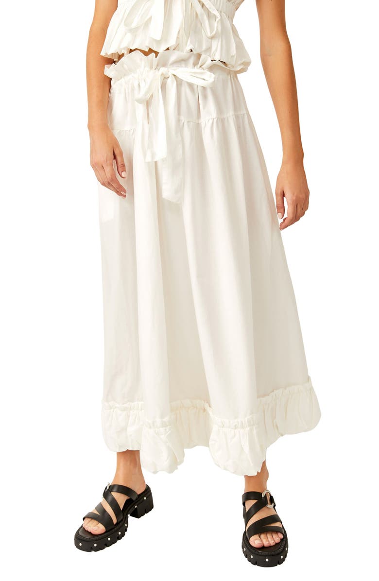 Free People Favorite Part Tie Waist Tiered Poplin Maxi Skirt, Main, color, 
