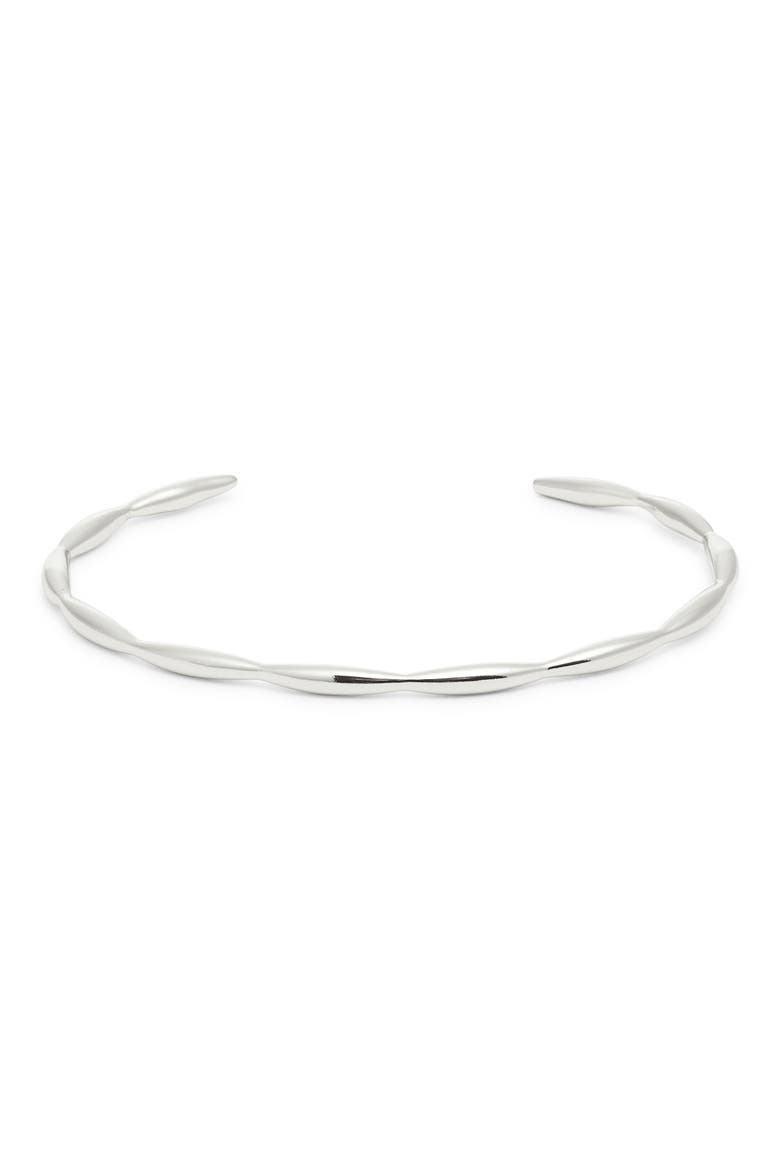 Twist Cuff Bracelet, Main, color, STERLING SILVER PLATED