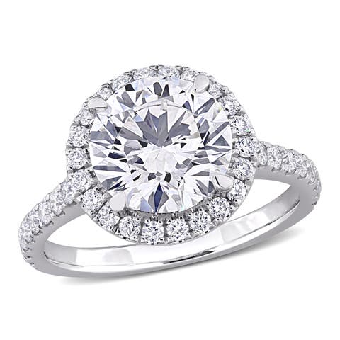 3-5/8 CTW Lab-Grown Diamond Halo Ring 14k