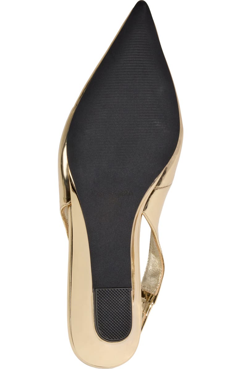 Yosi Samra Phoebe Slingback Pointed Toe Pump, Alternate, color, Gold