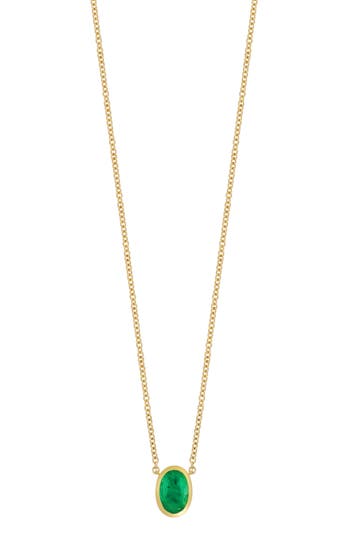 Bony Levy El Mar Emerald Pendant Necklace In Gold