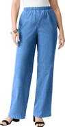Roaman's Plus Size Comfort Stretch Wide Leg Jean