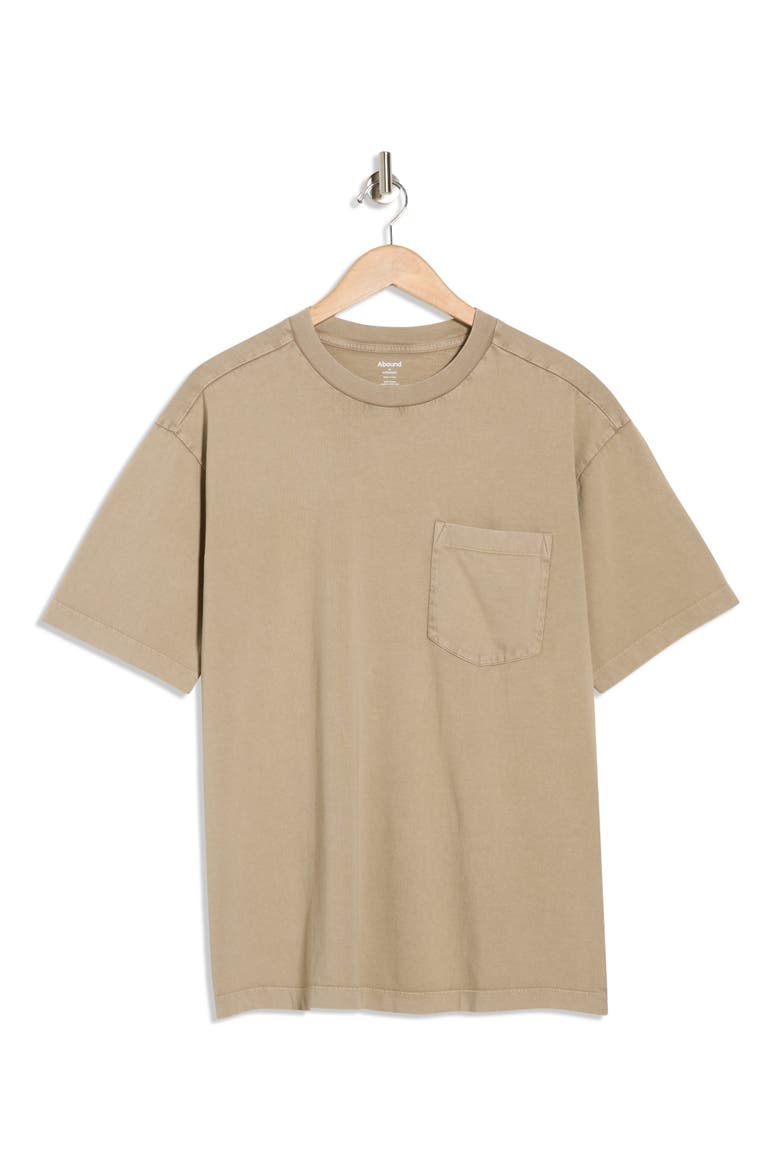 Acid Wash Pocket T-Shirt, Alternate, color, TAN TEAK