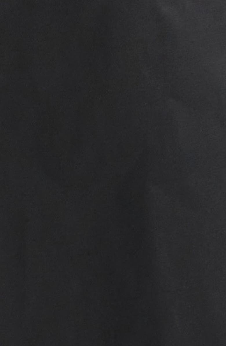 London Fog Short Raincoat with Scarf, Alternate, color, Black