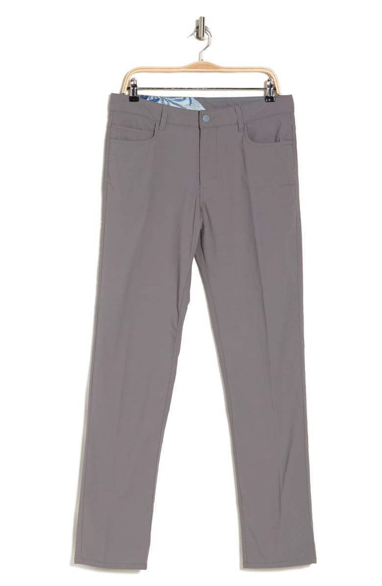 Vintage 1946 Flat Front Slim Leg Performance Twill Pants, Alternate, color, Grey