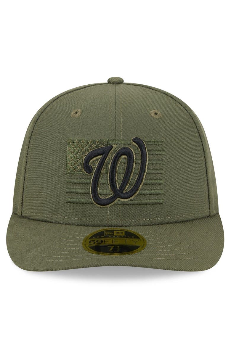 New Era Men's New Era Green Washington Nationals 2023 Armed Forces Day Low Profile 59FIFTY Fitted Hat, Alternate, color,