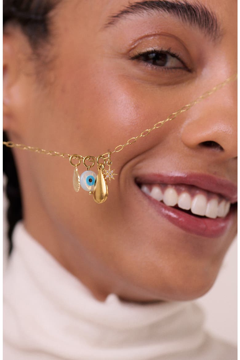 Small Flat Link Necklace, Alternate, color, GOLD