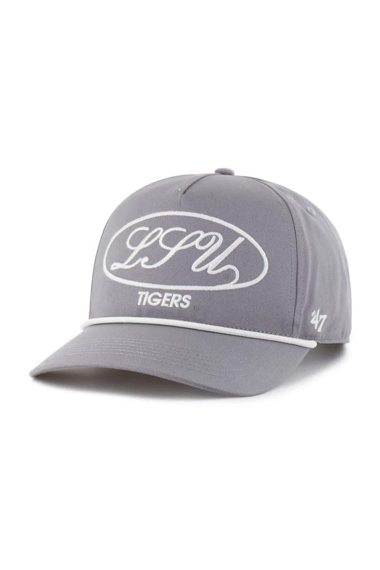 Men's '47 Gray LSU Tigers Contemporary Basics Foundational Rope Hitch Adjustable Hat, Alternate, color, Gray