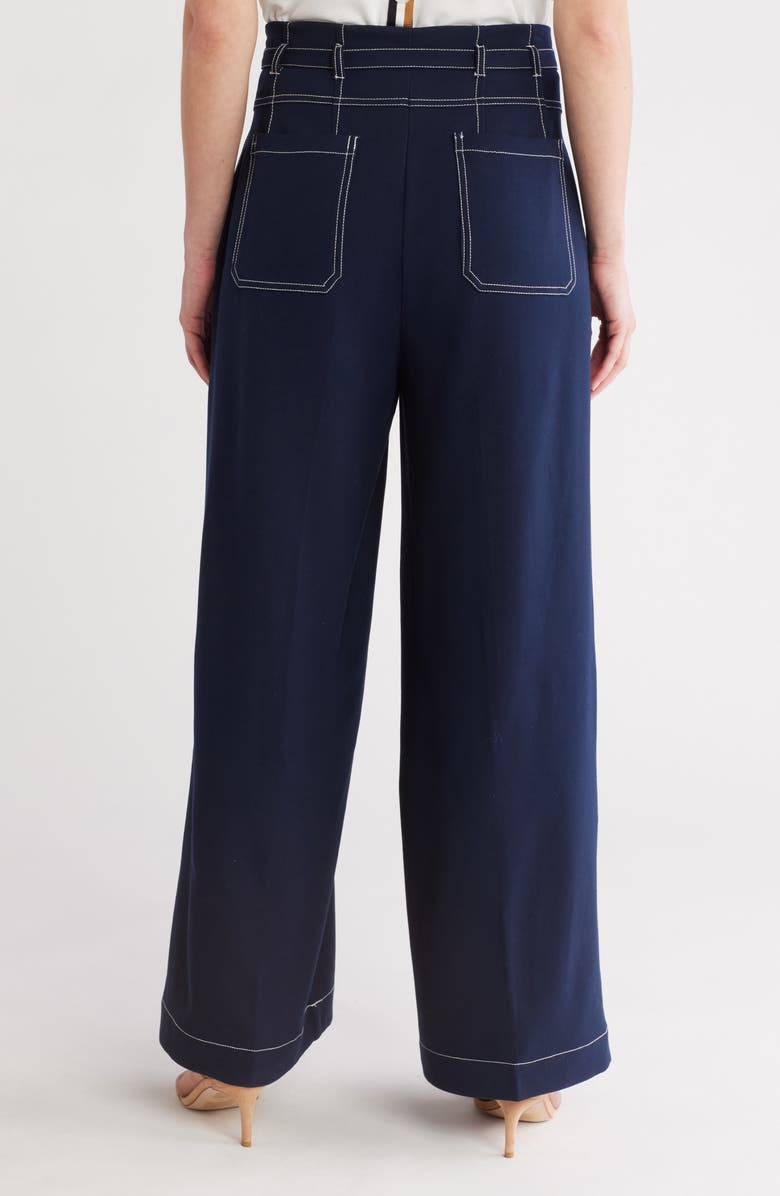 Topstitch Paperbag Pants